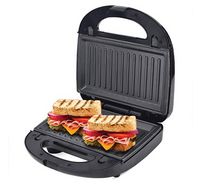 Image of Clickon 3in1 2s Sandwich Maker With Waffle & Grill Plates 750W Black/Silver.